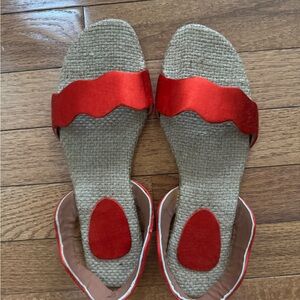 Red Women's Espadrille Flats